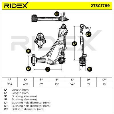 Control Arm RIDEX 273C1789 273C1789 - photo 5