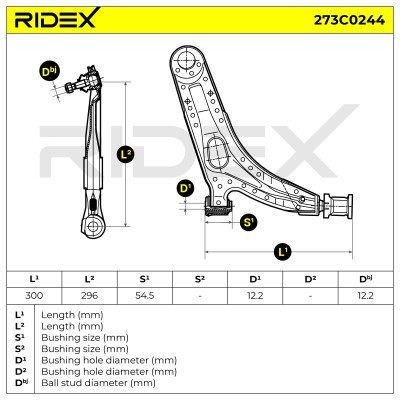 Control Arm RIDEX 273C0244 273C0244 - photo 7