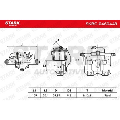 Brake Caliper Stark SKBC-0460449 SKBC-0460449 - photo 5