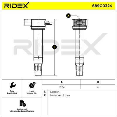 Ignition Coil RIDEX 689C0324 689C0324 - photo 5