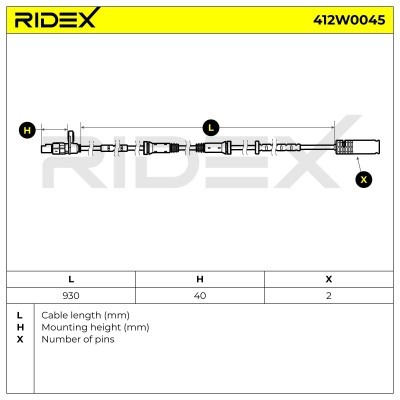 ABS Sensor RIDEX 412W0045 412W0045 - photo 5