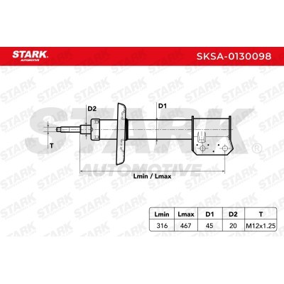 Shock Absorber Stark SKSA-0130098 SKSA-0130098 - photo 8