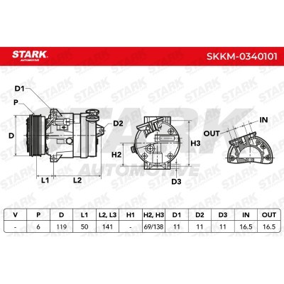 Compressor, Air Conditioning SKKM-0340101 - photo 9
