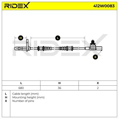 ABS Sensor RIDEX 412W0083 412W0083 - photo 6