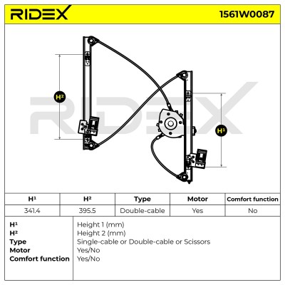 Window Regulator RIDEX 1561W0087 1561W0087 - photo 7