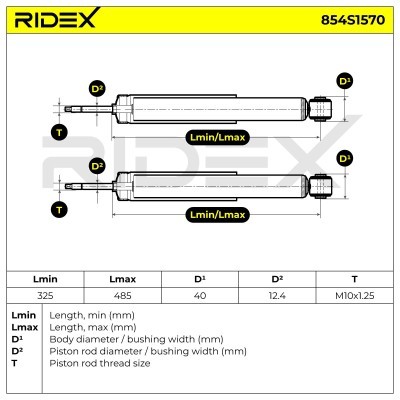 Shock Absorber RIDEX 854S1570 854S1570 - photo 6