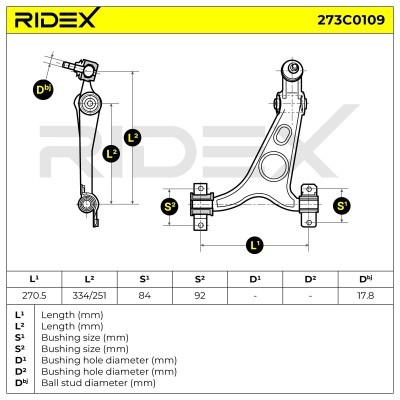 Control Arm RIDEX 273C0109 273C0109 - photo 8