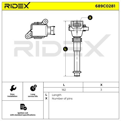 Ignition Coil RIDEX 689C0281 689C0281 - photo 5