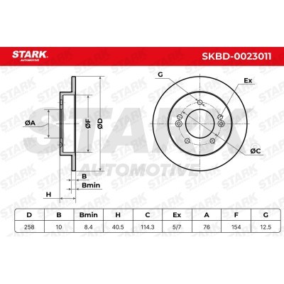 Brake Disc Stark SKBD-0023011 SKBD-0023011 - photo 5