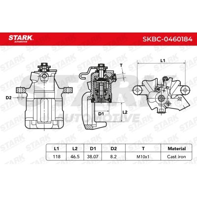 Brake Caliper Stark SKBC-0460184 SKBC-0460184 - photo 3