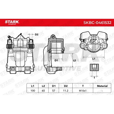 Brake Caliper Stark SKBC-0461532 SKBC-0461532 - photo 3