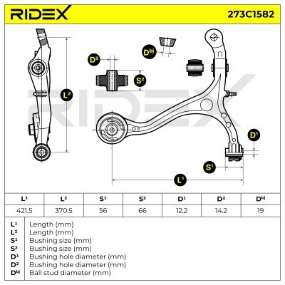 Control Arm RIDEX 273C1582 273C1582 - photo 5