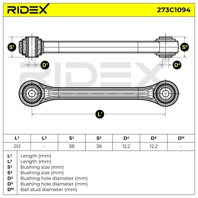 Control Arm RIDEX 273C1094 273C1094 - photo 5