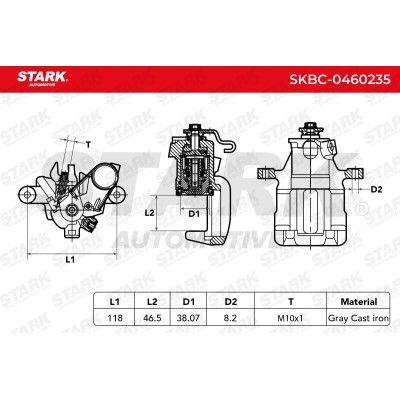 Brake Caliper Stark SKBC-0460235 SKBC-0460235 - photo 3