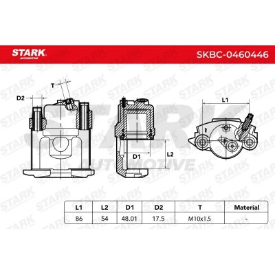 Brake Caliper Stark SKBC-0460446 SKBC-0460446 - photo 3