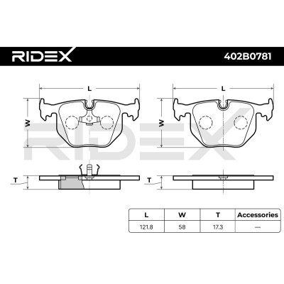 Brake Pads Set RIDEX 402B0781 402B0781 - photo 4