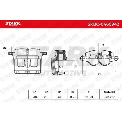 Brake Caliper Stark SKBC-0460942 SKBC-0460942 - photo 6
