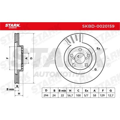 Brake Disc Stark SKBD-0020159 SKBD-0020159 - photo 5