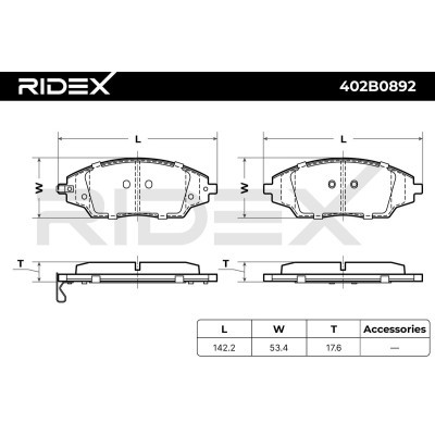 Brake Pads Set RIDEX 402B0892 402B0892 - photo 7