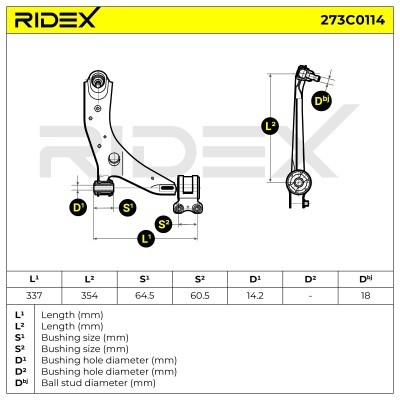 Control Arm RIDEX 273C0114 273C0114 - photo 4