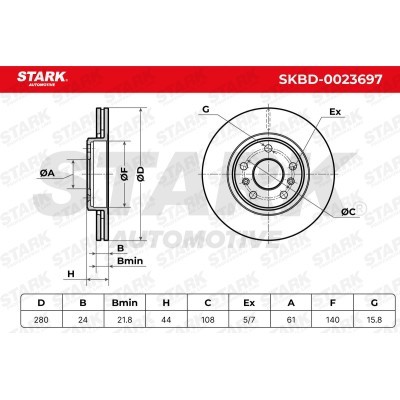 Brake Disc Stark SKBD-0023697 SKBD-0023697 - photo 6