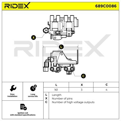 Ignition Coil RIDEX 689C0086 689C0086 - photo 4