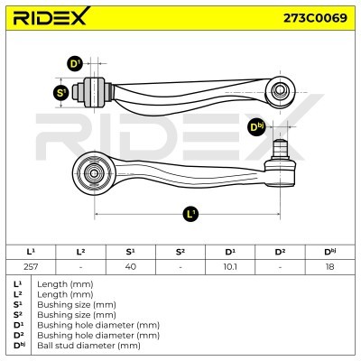 Control Arm RIDEX 273C0069 273C0069 - photo 6
