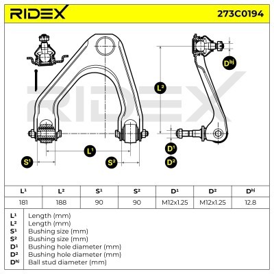 Control Arm RIDEX 273C0194 273C0194 - photo 6