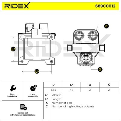 Ignition Coil RIDEX 689C0012 689C0012 - photo 4