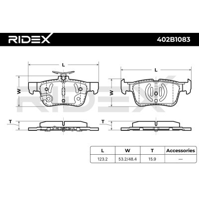 Brake Pads Set RIDEX 402B1083 402B1083 - photo 6