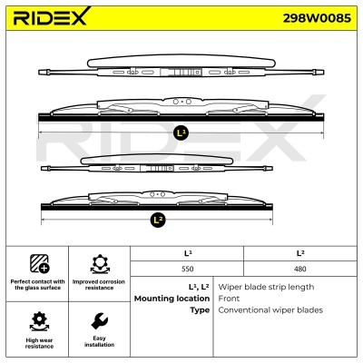 Wiper Blade RIDEX 298W0085 298W0085 - photo 7