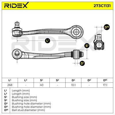 Control Arm RIDEX 273C1131 273C1131 - photo 5