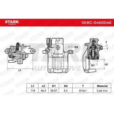 Brake Caliper Stark SKBC-0460046 SKBC-0460046 - photo 3