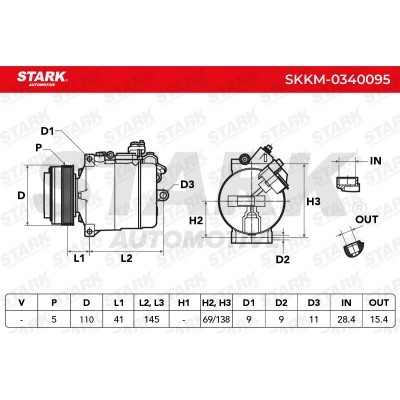 Compressor, Air Conditioning SKKM-0340095 - photo 4