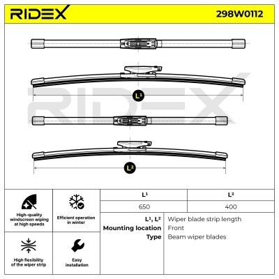 Wiper Blade RIDEX 298W0112 298W0112 - photo 9