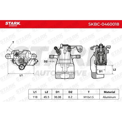 Brake Caliper Stark SKBC-0460018 SKBC-0460018 - photo 3