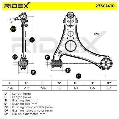 Control Arm RIDEX 273C1410 273C1410 - photo 6