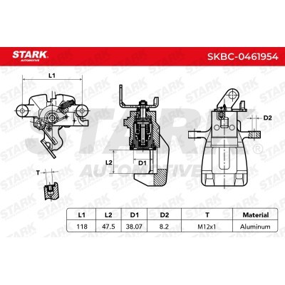 Brake Caliper Stark SKBC-0461954 SKBC-0461954 - photo 3