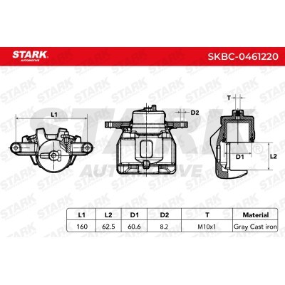Brake Caliper Stark SKBC-0461220 SKBC-0461220 - photo 7