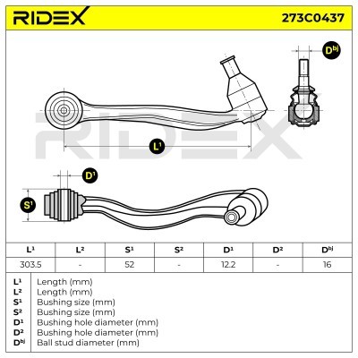 Control Arm RIDEX 273C0437 273C0437 - photo 7