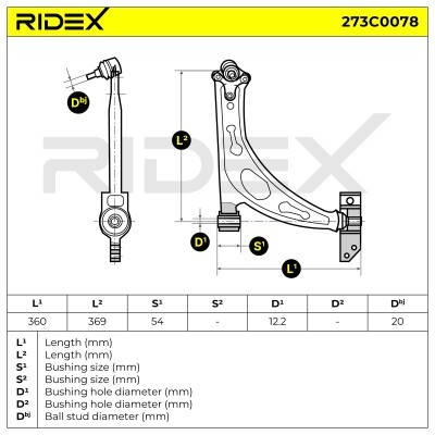 Control Arm RIDEX 273C0078 273C0078 - photo 4