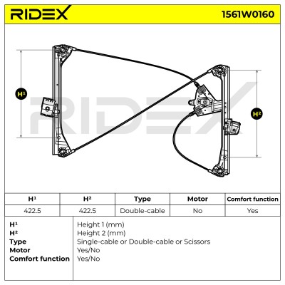 Window Regulator RIDEX 1561W0160 1561W0160 - photo 10