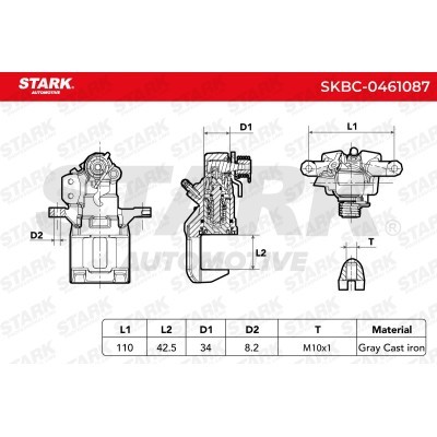 Brake Caliper Stark SKBC-0461087 SKBC-0461087 - photo 6