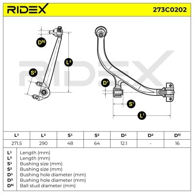 Control Arm RIDEX 273C0202 273C0202 - photo 4
