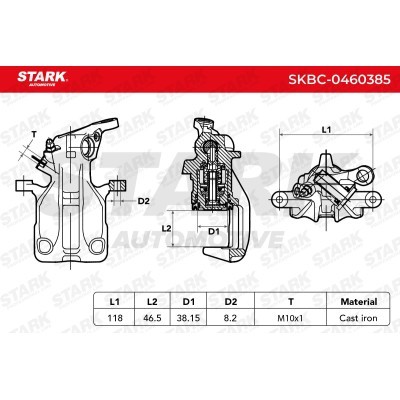Brake Caliper Stark SKBC-0460385 SKBC-0460385 - photo 3