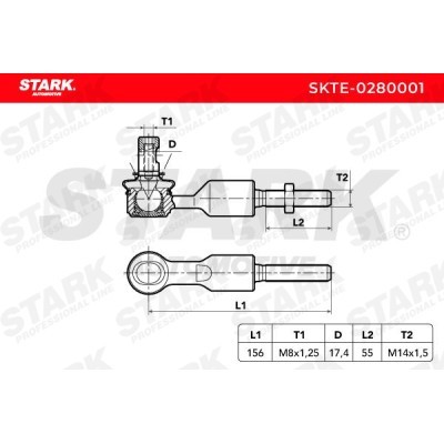 Tie Rod End Stark SKTE-0280001 SKTE-0280001 - photo 3