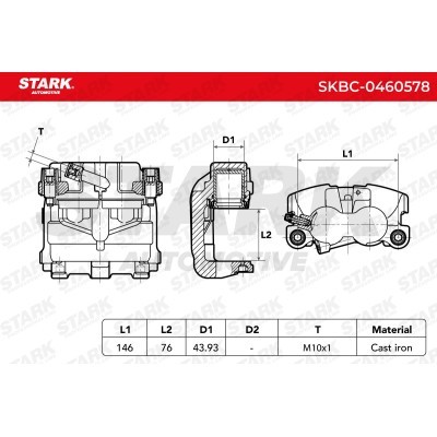 Brake Caliper Stark SKBC-0460578 SKBC-0460578 - photo 6