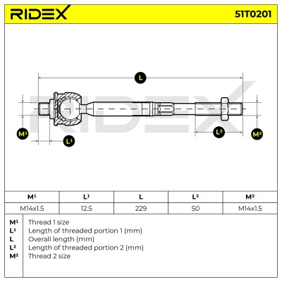 Tie Rod Assembly RIDEX 51T0201 51T0201 - photo 5