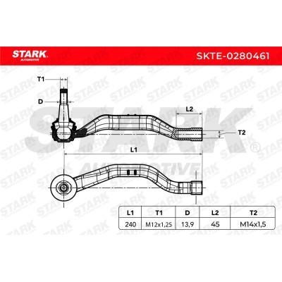 Tie Rod End Stark SKTE-0280461 SKTE-0280461 - photo 6