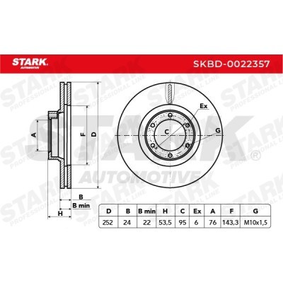 Brake Disc Stark SKBD-0022357 SKBD-0022357 - photo 3